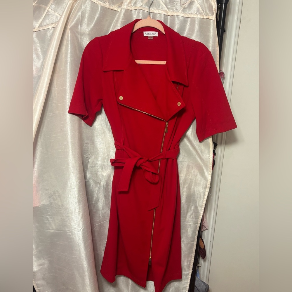 Calvin Klein Red Wrap Dress